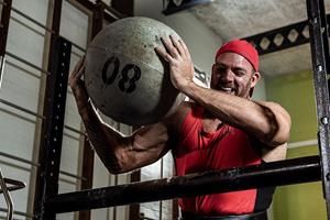 James Crossley aka Hunter from Gladiators in 2017 Atlas ball up'n'overs ()