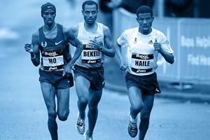 Mo Farah, Bekele, Haile running ()