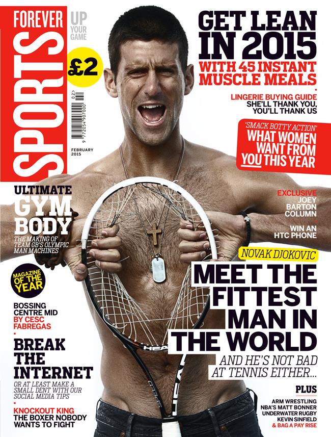 FS magazine cover February 2015 Novak Djokovic ()