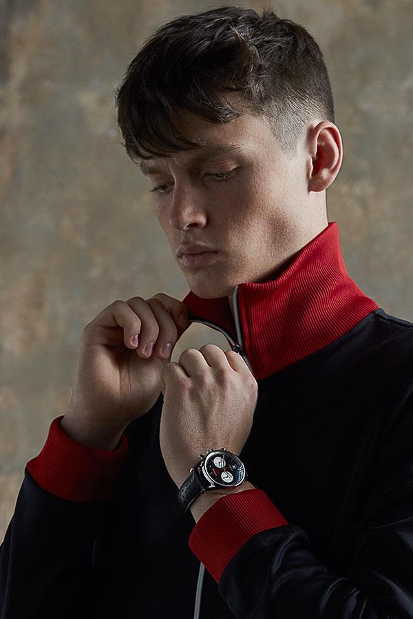 FS magazine's men's fashion must-haves 2017 Timepiece Tag Heuer Carrera watch and Gucci track jacket ()