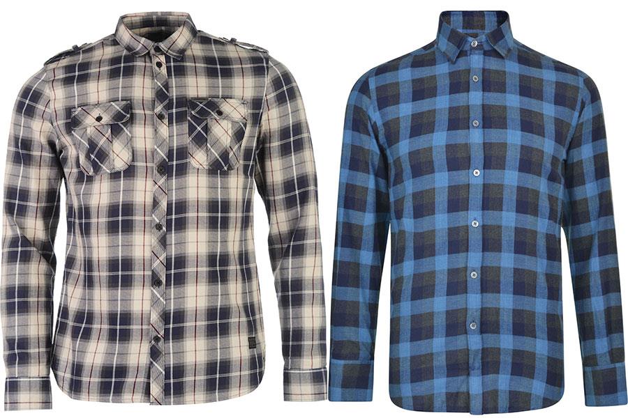 Checkered shirt Canali at flannels, Checked shirt Firetrap at USC ()