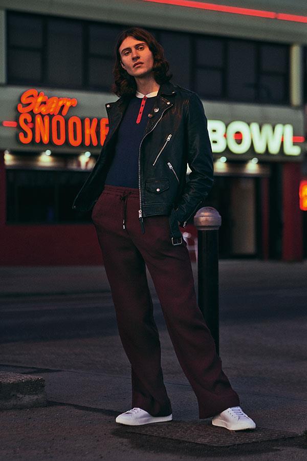 90s menswear fashion shoot in Canvey outside Starr Snooker for FS magazine ()