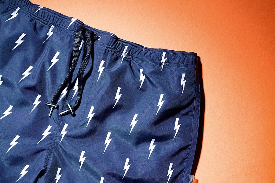 Thunder print Neil Barrett at Flannels swim shorts ()
