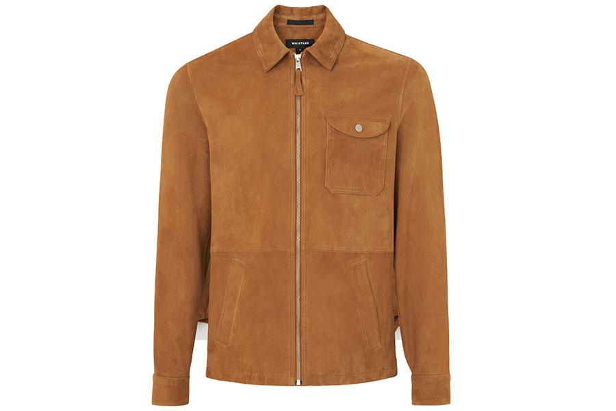 Whistles Tan suede overshirt ()