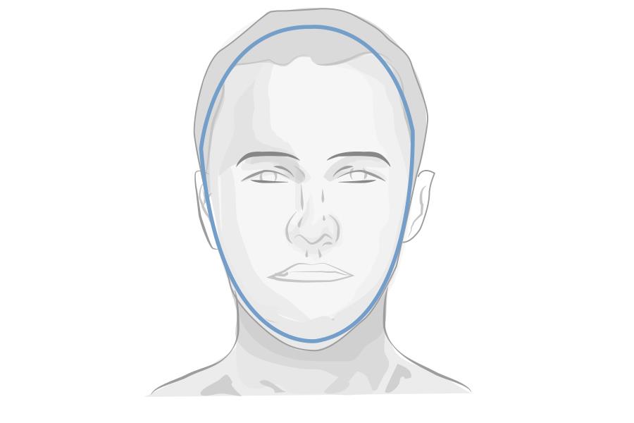 Oval face shape ()